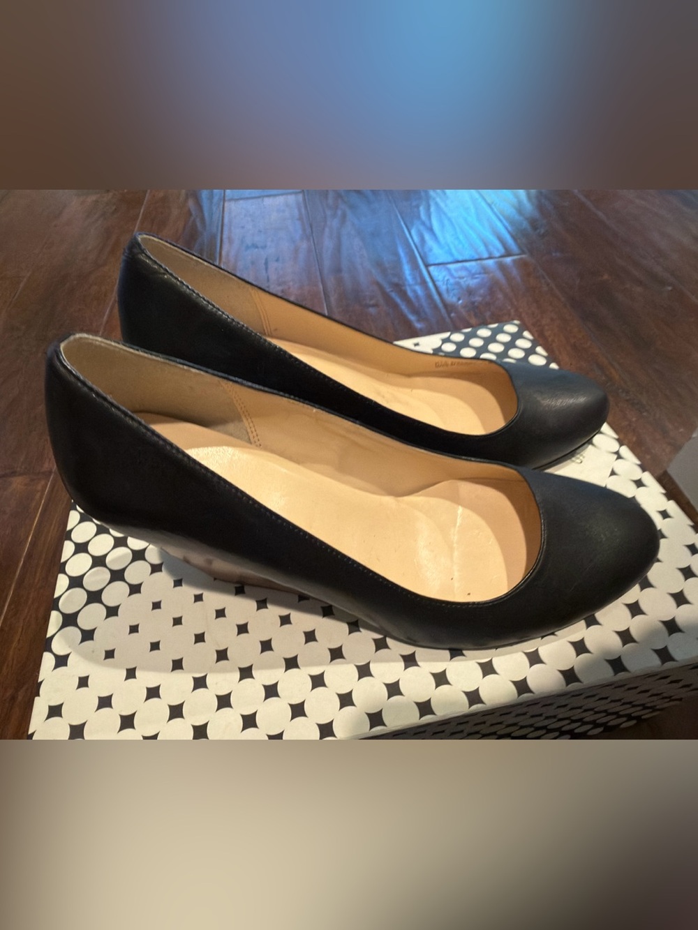Classic COLE HAAN Black Women's WEDGE SHOES 7.5 USA  like new